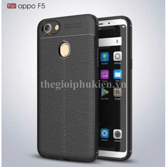 Ốp lưng dẻo giả da Auto Focus Oppo F5/ F5 Youth