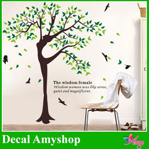 Decal dán tường Vũ điệu xanh - DCX009