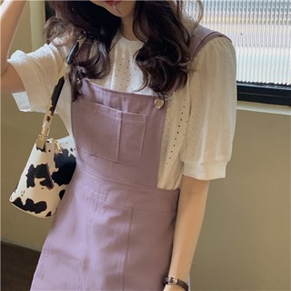 [ORDER] Set váy yếm ulzzang màu tím