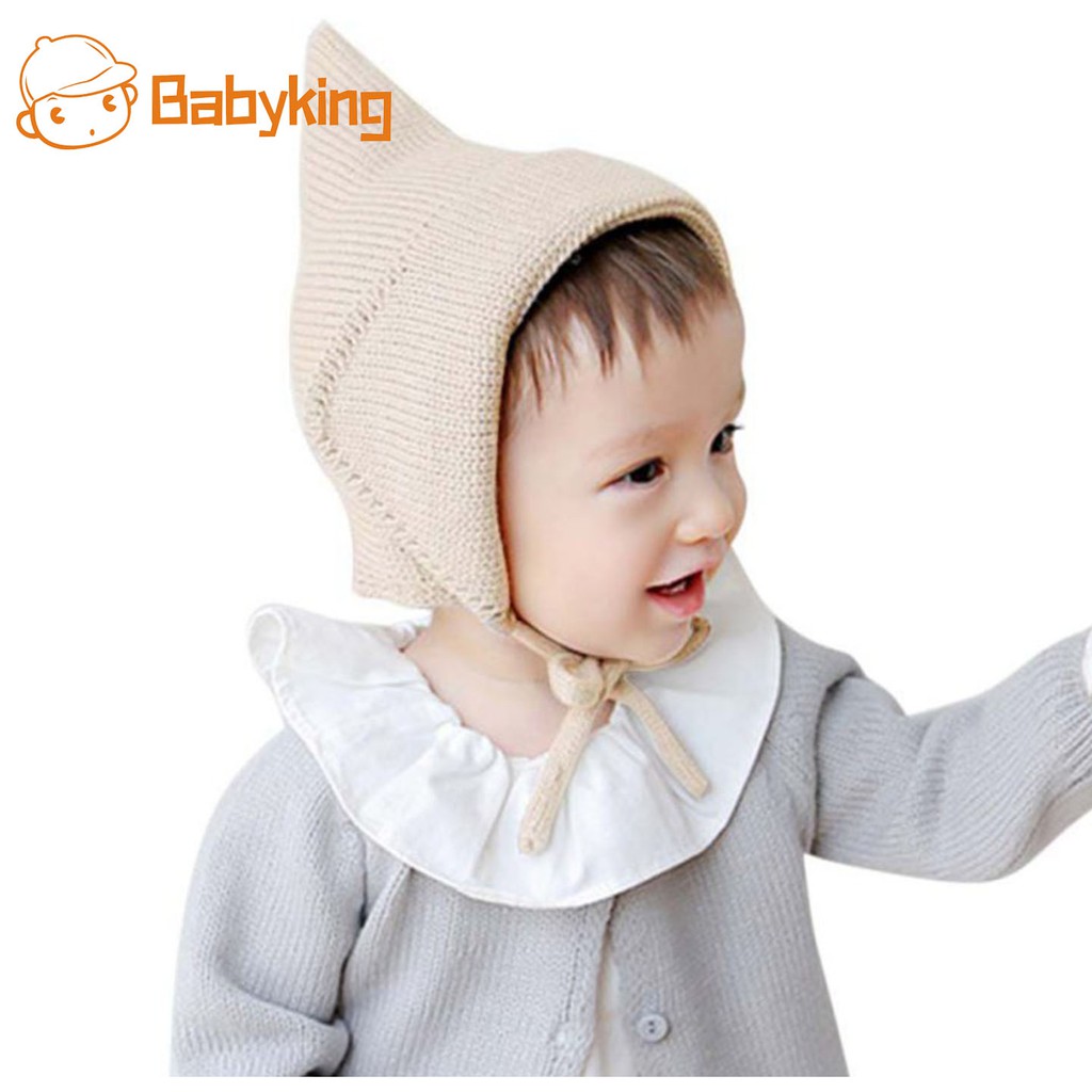 Nón đan móc ấm áp dễ thương cho bé