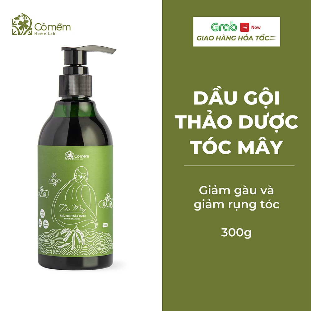 Dầu Gội Thảo Dược Tóc Mây Chiết Xuất Bồ Kết Cô Đặc An Toàn Từ Thiên Nhiên Ngừa Rụng Tóc Giảm Gàu Cỏ Mềm 300g