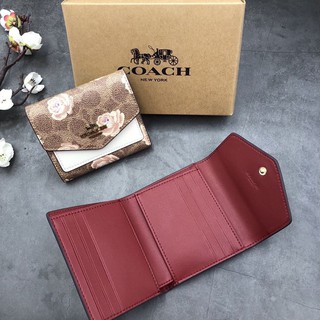 Ví Coach hoa dáng bì thư mini cho nữ