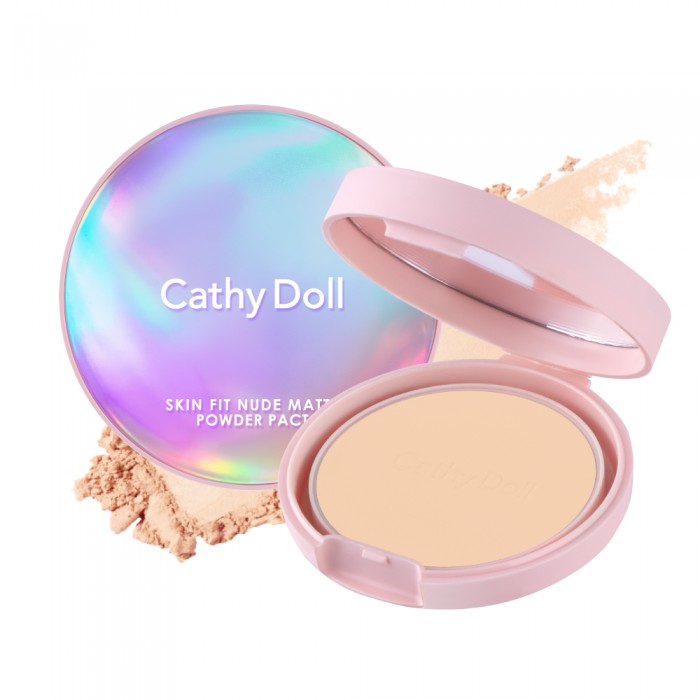 Phấn phủ Cathy Doll Skin Fit Nude Matte Powder Pact SPF30 PA+++ 12g