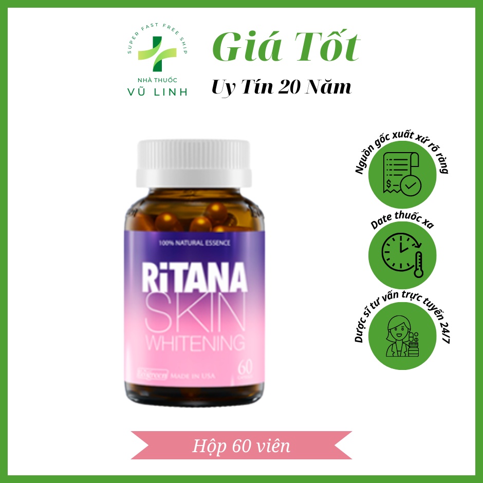 Viên uống RITANA trắng da, mờ sạm nám (60 viên)