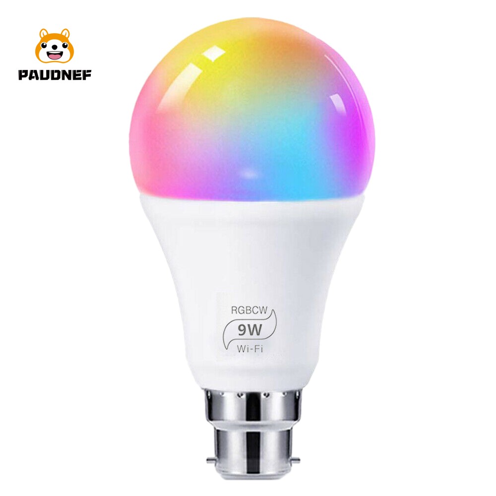 Bóng Đèn Led Thông Minh B22 9w 800lm 6500k Rgb Cho Alexa Google Magic