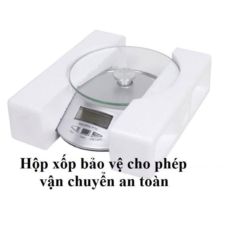 Cân tiểu ly điện tử nhà bếp mini định lượng 1g - 5kg, Cân tiểu ly làm bánh độ chính xác cao kèm 2 viên pin AAA