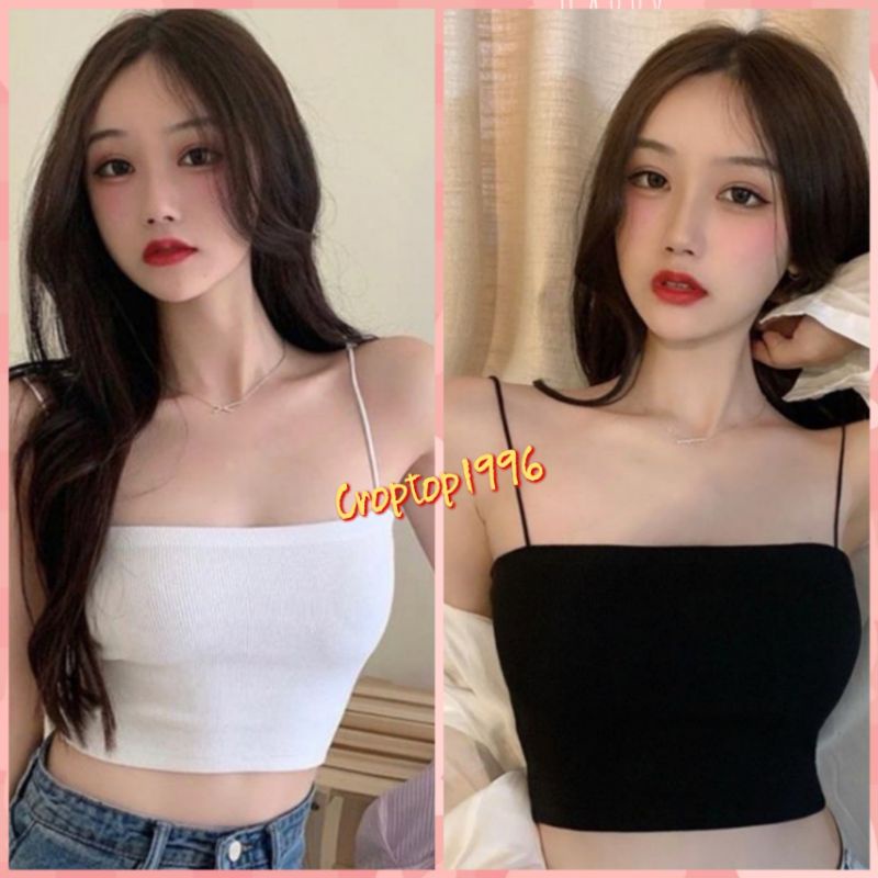 Áo hai dây Croptop chất vải ôm body