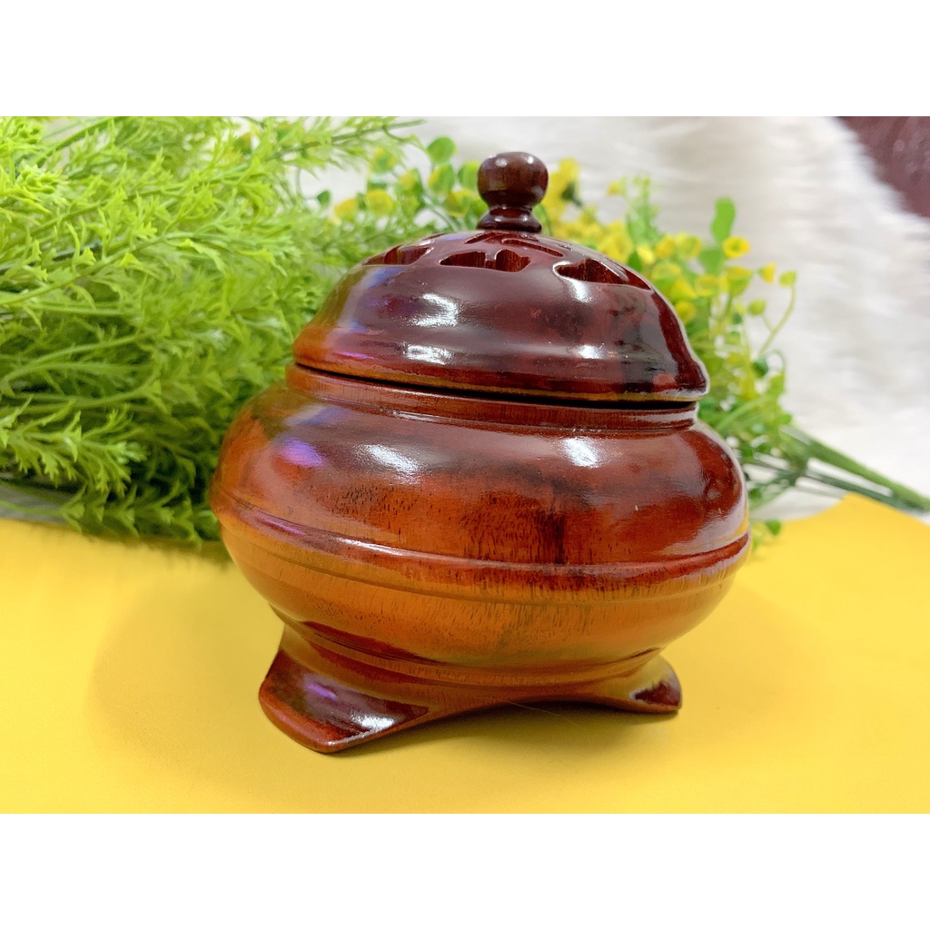 Xông Trầm Gỗ Hương (Cao 12cm , ngang 12cm)