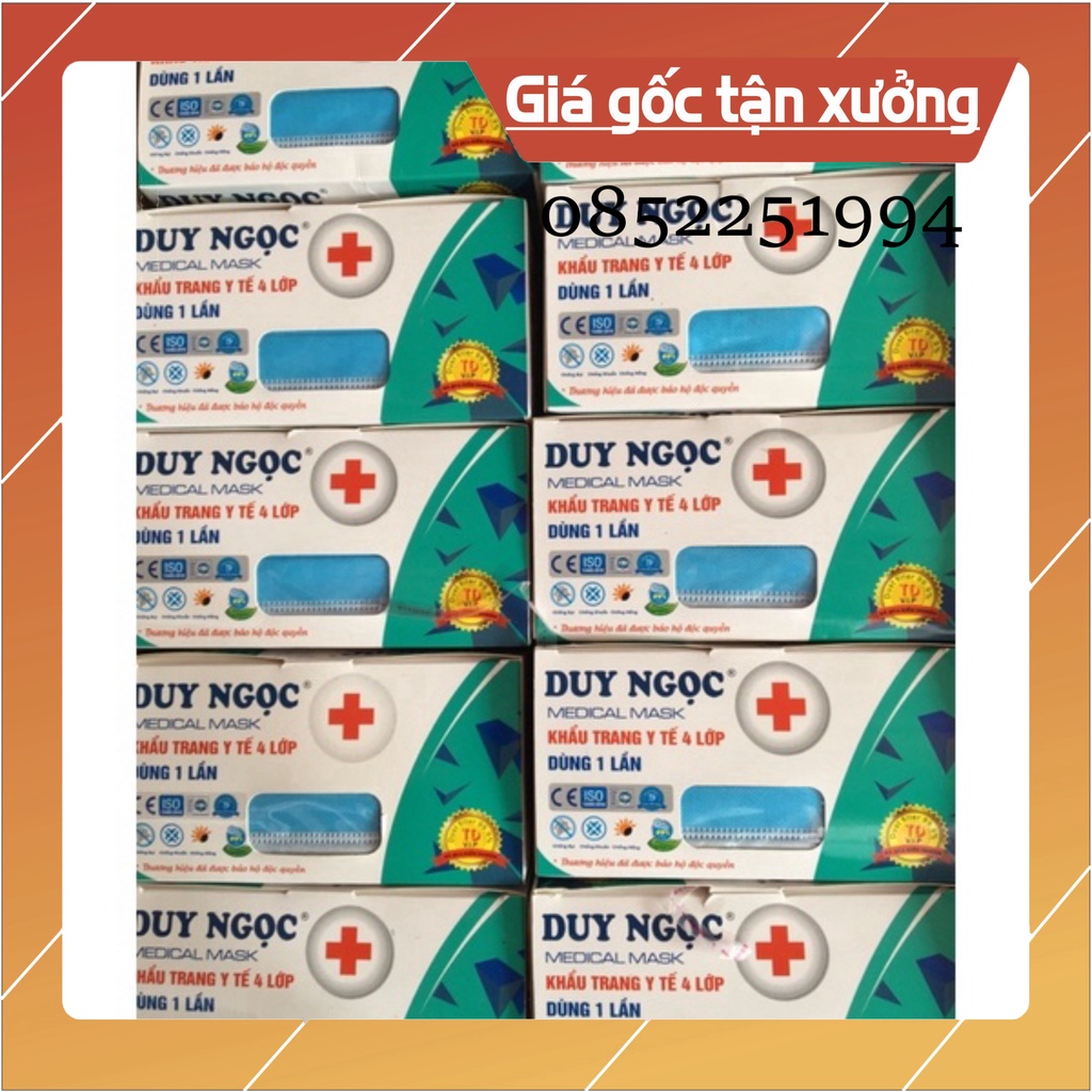 KHẨU TRANG Y TẾ 4 LỚP DUY NGỌC 50C (Giá tốt nhất )