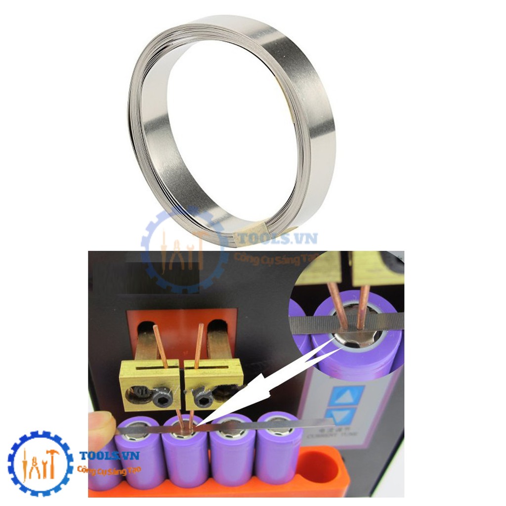 Cuộn 10 mét Kẽm Hàn Pin Lithium, Pin 18650, 26650 loại tốt 0.1X7MM