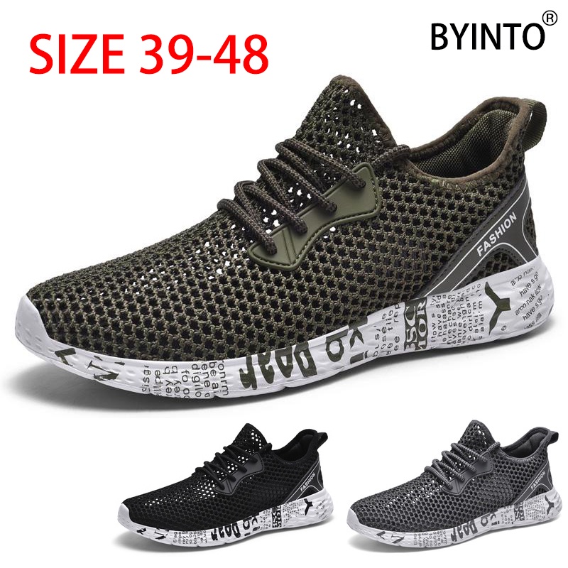 Giày Thể Thao Phối Lưới Thoáng Khí Size 39-48 Dành Cho Nam