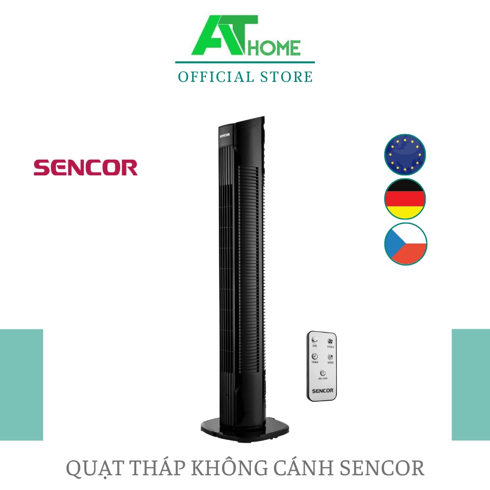 Quạt Tháp Không Cánh Sencor SFT 3113BK Chính Hãng Châu Âu, Bảo Hành 2 Năm