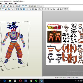 Mô hình giấy goku 23cm