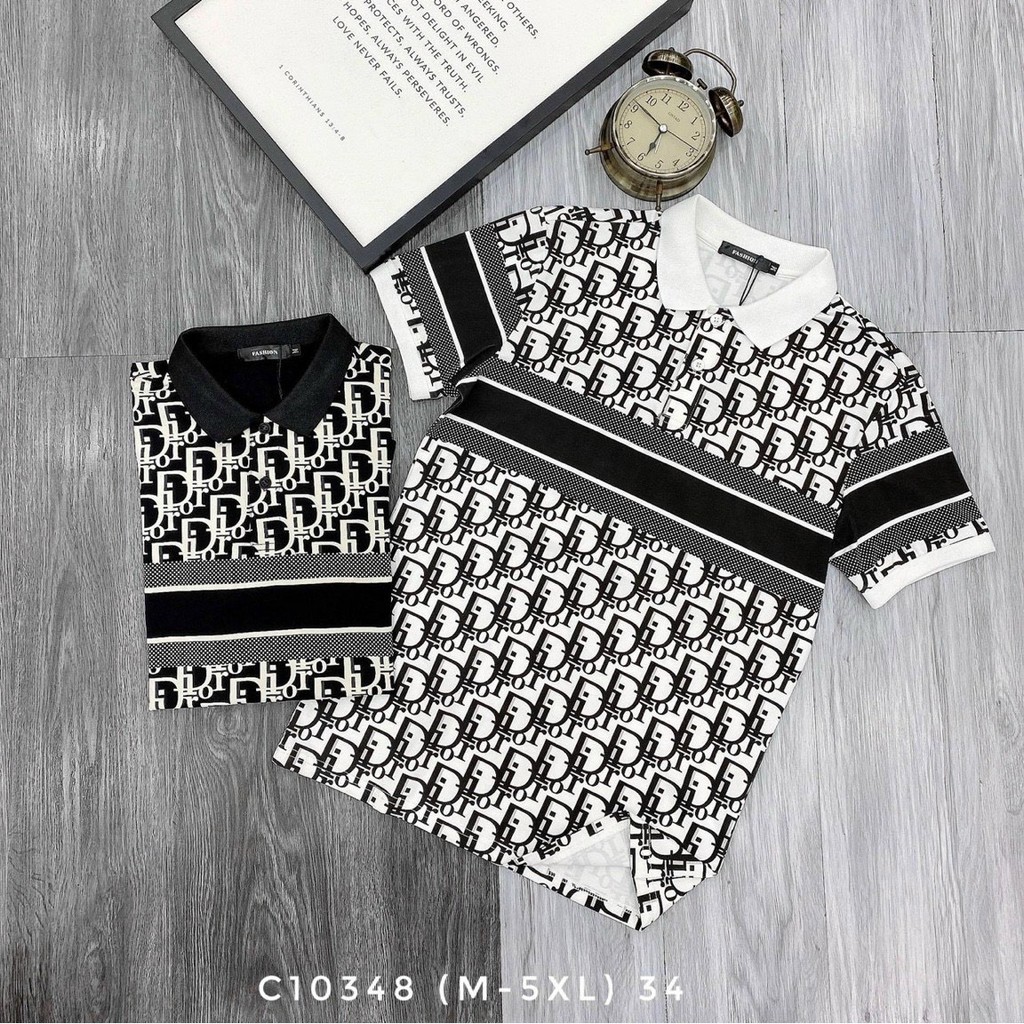 Áo thun nam polo tay ngắn có cổ thêu họa tiết chất cotton co giãn dày đẹp cao cấp AHFASHION