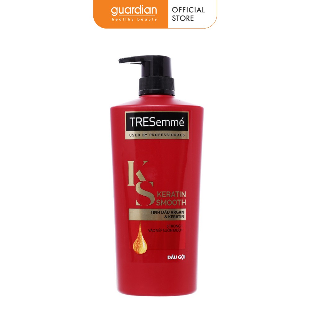 Dầu gội TreSemme Keratin Smooth vào nếp suôn mượt 650g