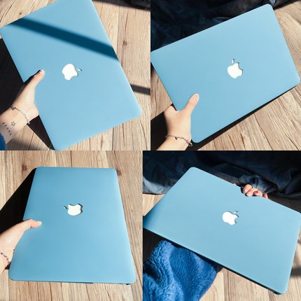 Ốp Macbook, Case Macbook Màu Xanh Pastel (Tặng Nút Chống Bụi, Kẹp Chống Gẫy sạc)