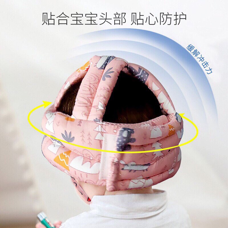 Mũ bảo hiểm bảo vệ cho bé tập đi, tập bò chống va đập