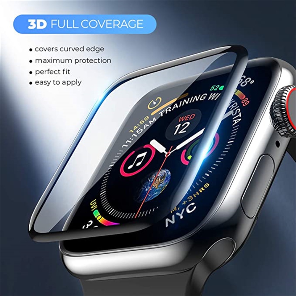 Kính Cường Lực Cong 3d Chống Nước Bảo Vệ Màn Hình Cho apple watch7 6 se 5 4 3 21