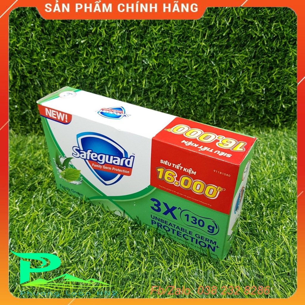 Combo 3 bánh Xà bông Safeguard 130g - Xà bông diệt khuẩn Safeguard