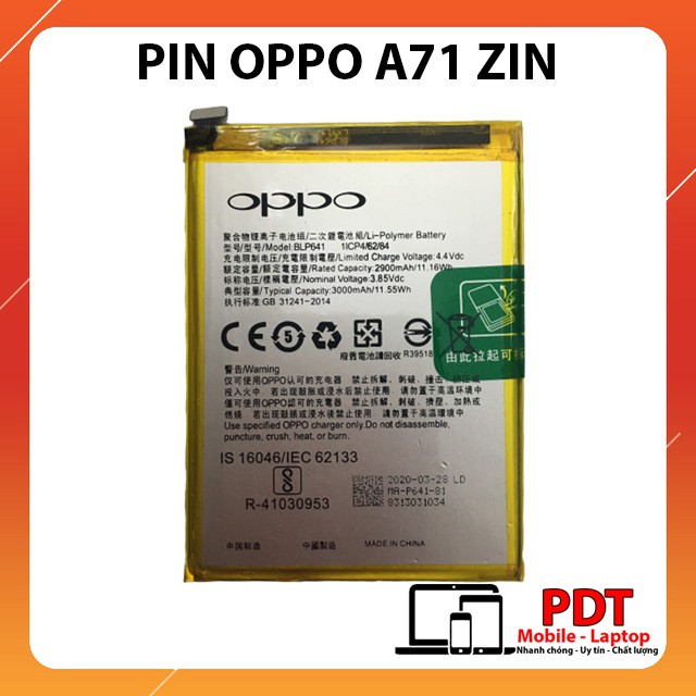 Pin Oppo A71 BLP641 Zin tháo máy