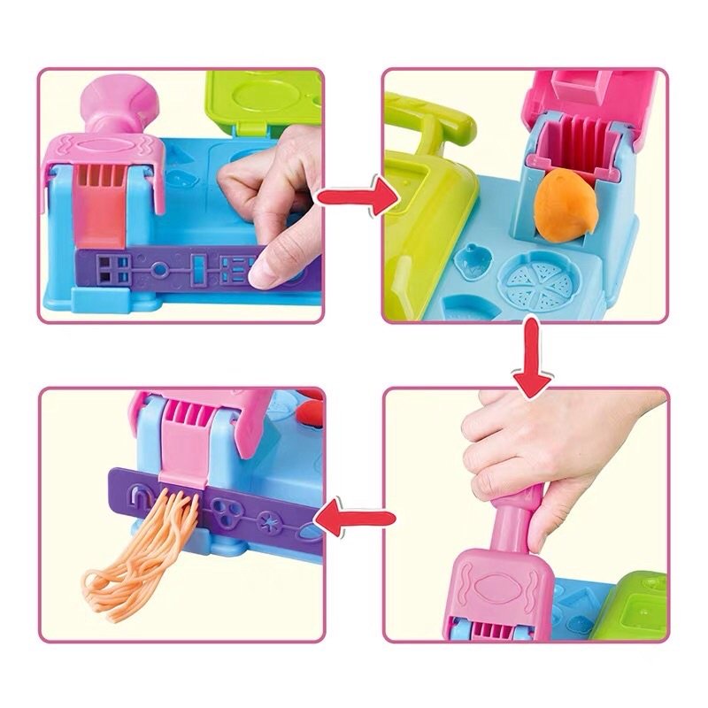 Bộ Đồ Chơi Đất Sét Cho Bé DIY Làm Kem Làm Tóc Bằng Đất Nặn Làm Từ Bột Mì An Toàn Cho Trẻ em Đồ Chơi Nhập Vai Thú Vị