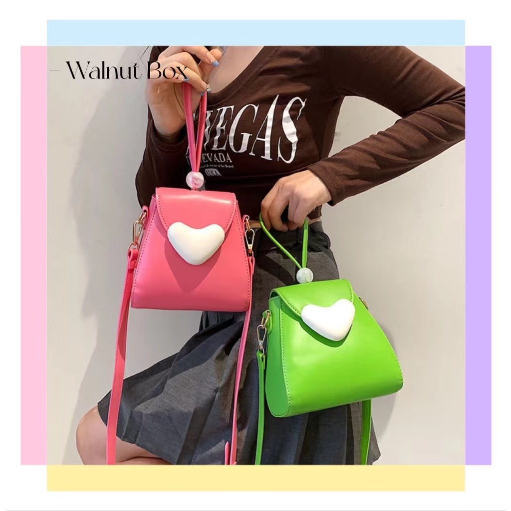 Túi Đeo Vai Hình Trái Tim Phong Cách Thời Trang Mùa Hè Xinh Xắn