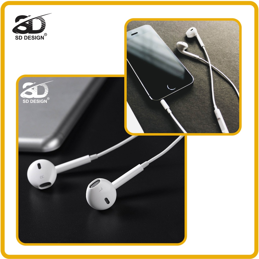 Tai nghe chính hãng nhét tai SD Design X15 và H6 dùng cho các dòng điện thoại jack 3.5mm,có mic bảo hành 1 đổi 1