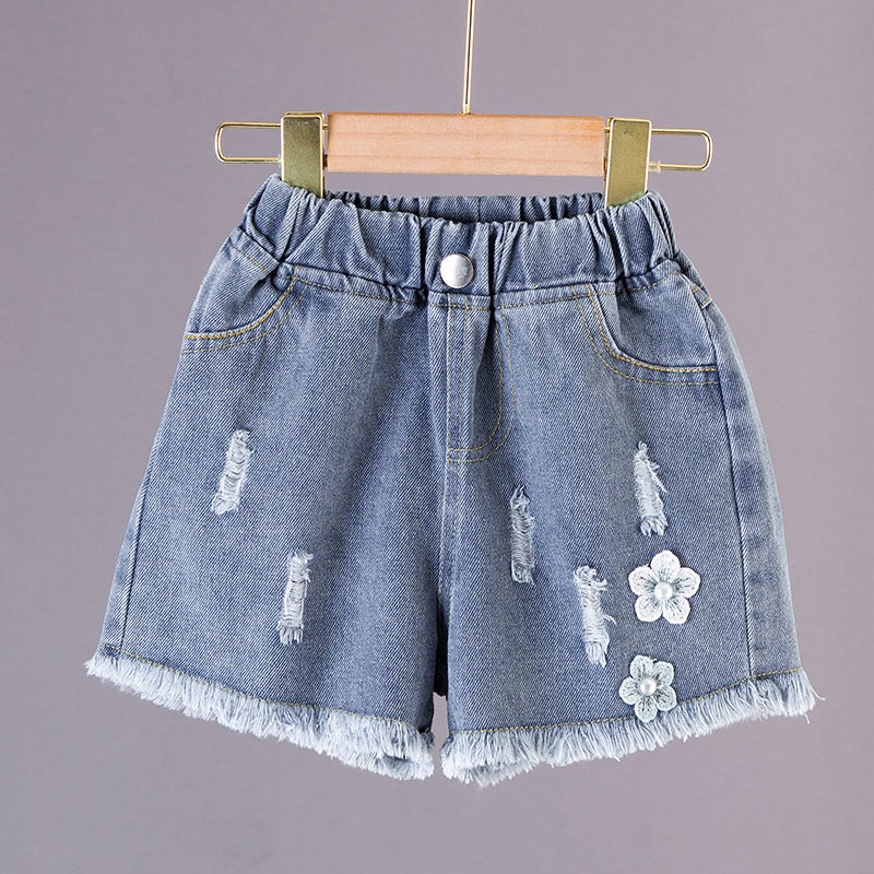 Quần Short Denim Phong Cách Mới 2022 Dễ Phối Đồ Cho Bé Gái