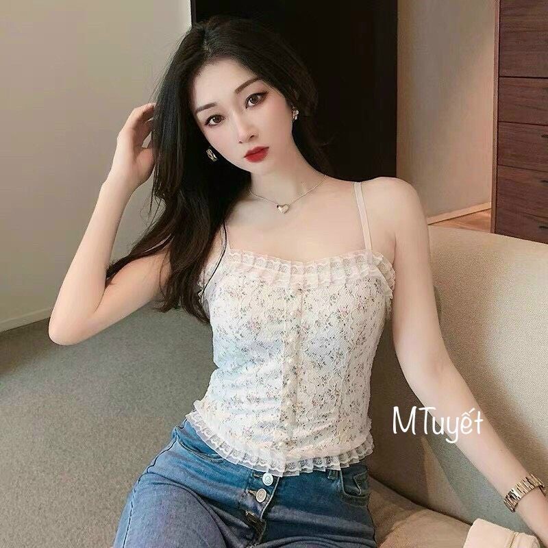 Áo 2 dây ren hàng QC