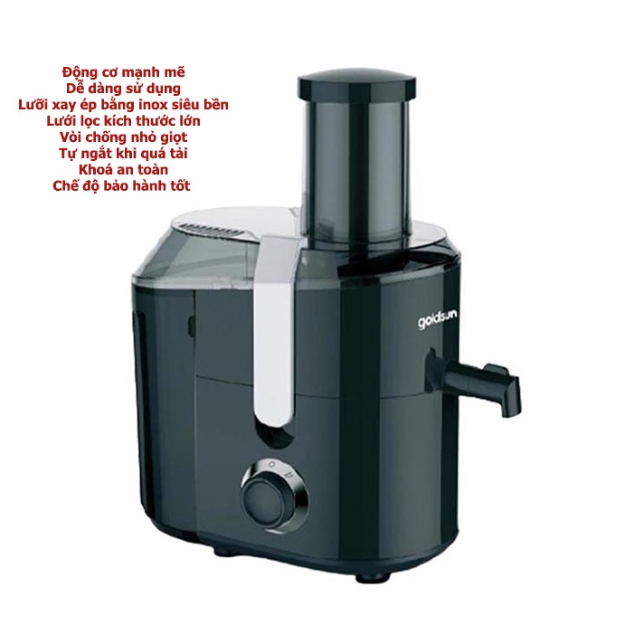 Máy ép trái cây Goldsun GFJ4401, Công suất cao, Lưới lọc inox 304 cho mùa hè thêm tuyệt vời