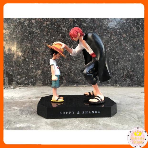 MÔ HÌNH SHARK XOA ĐẦU LUFFY CẢNH PHIM HUYỀN THOẠI MỞ ĐẦU ONE PIECE INFINY DECOR