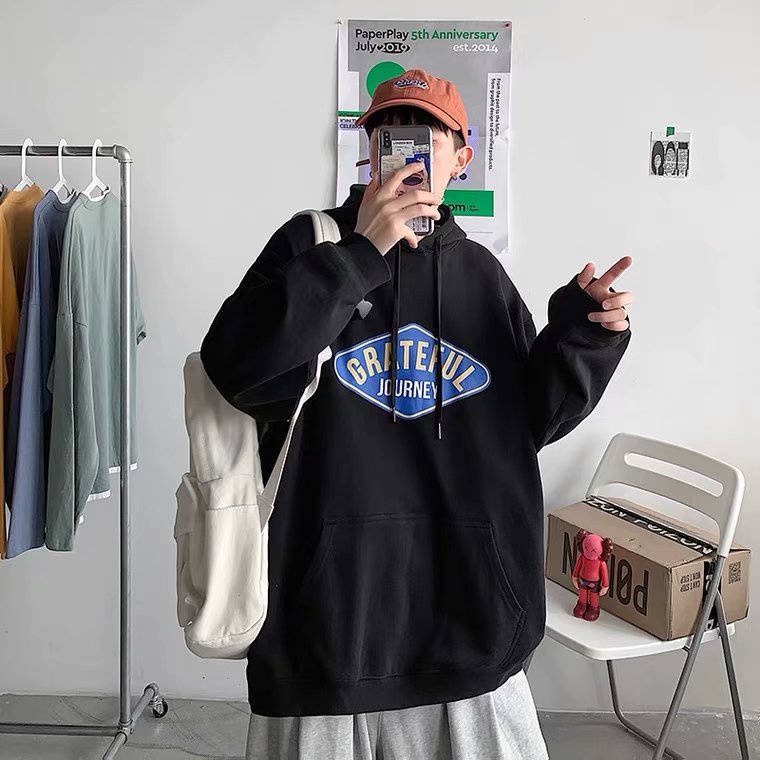 Áo hoodie nam size M-5XL dáng rộng sành điệu thời trang mùa đông