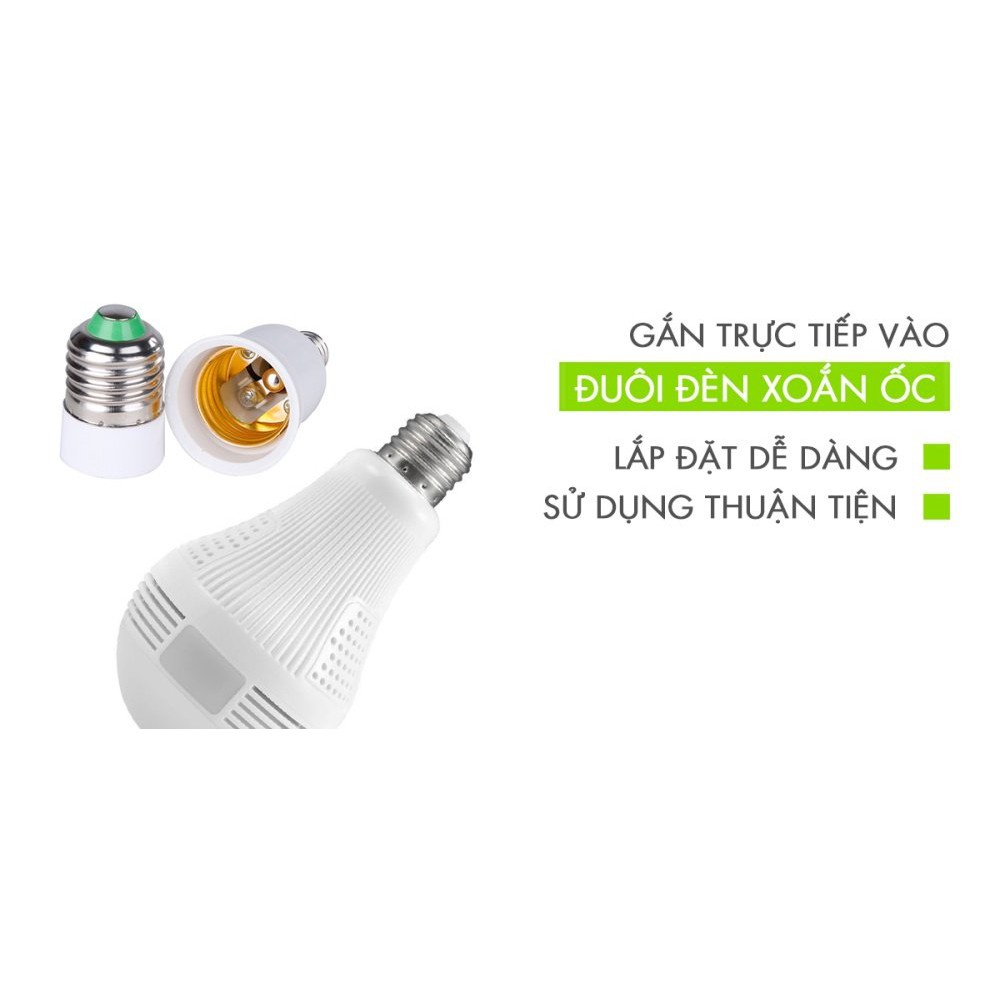 CAMERA BÓNG ĐÈN QUAY TOÀN CẢNH 360 ĐỘ 1.3MP | BigBuy360 - bigbuy360.vn