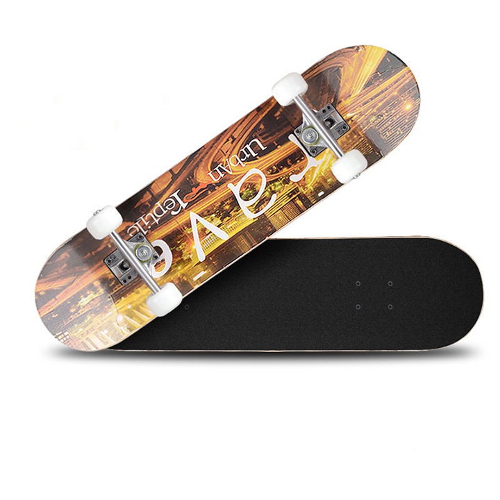 Ván trượt skateboard thể thao chất liệu gỗ phong ép cao cấp 7 lớp mặt nhám