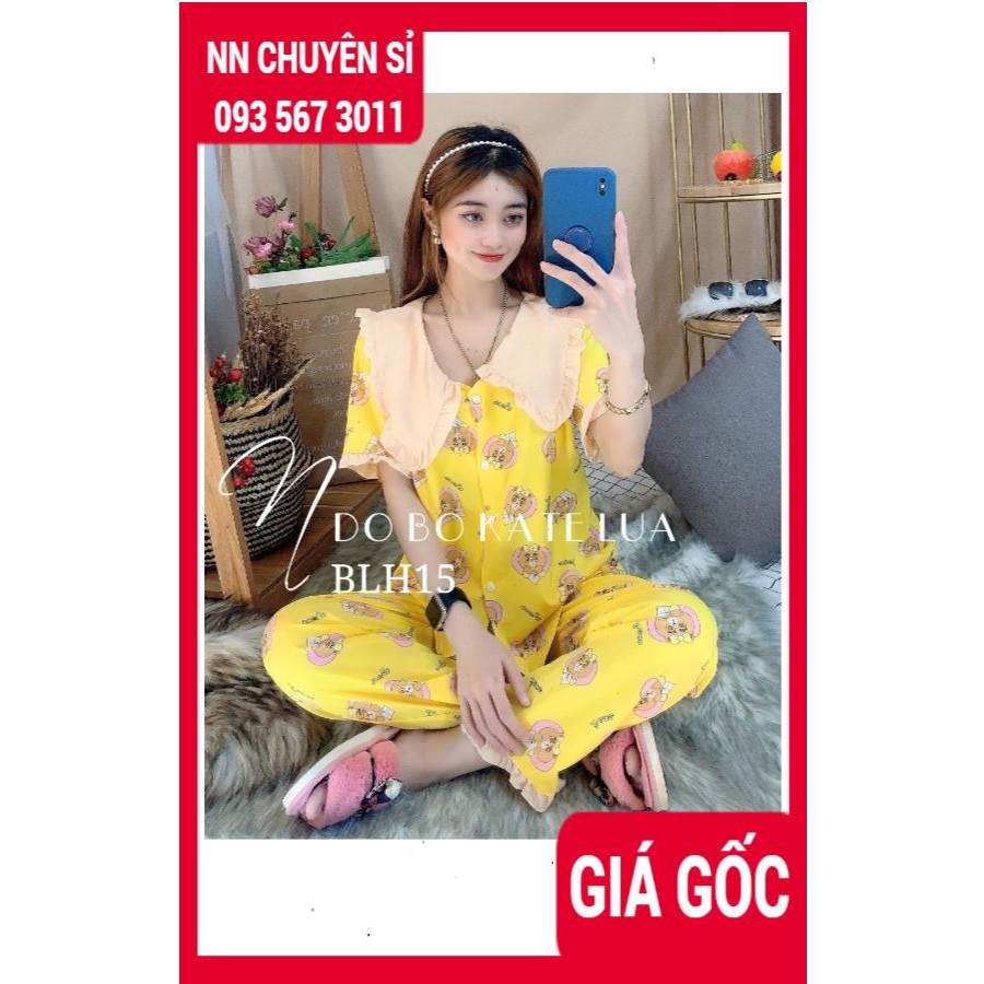 Đồ bộ nữ mặc nhà chất kate lụa siêu mềm mịn in hình bò sữa chuột Mickey Doremon Gấu in hoạt hình dễ thương BLH lụa hàn
