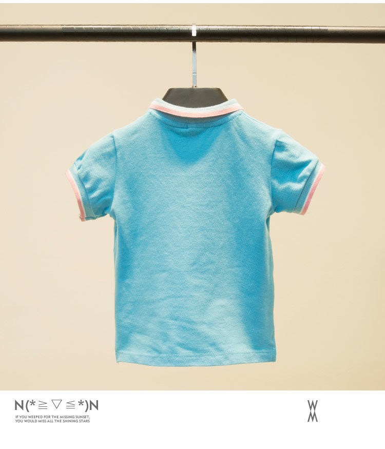 Áo polo Ngắn Tay Màu Trắng Thời Trang Mùa Hè Cho Bé Trai