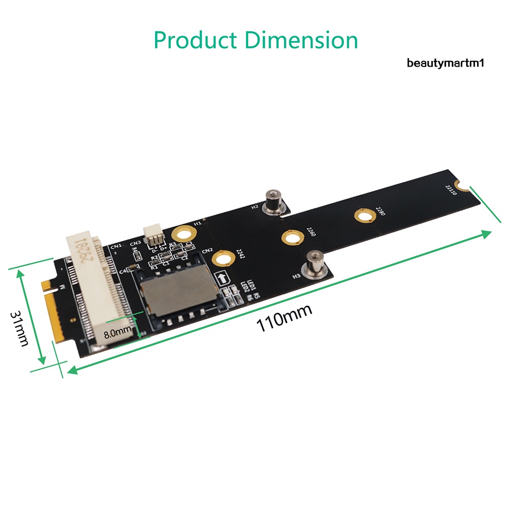 Bộ Chuyển Đổi Pci-E Sang Ngff M.2 Key M A / E Có Khe Cắm Thẻ Sim Led | BigBuy360 - bigbuy360.vn