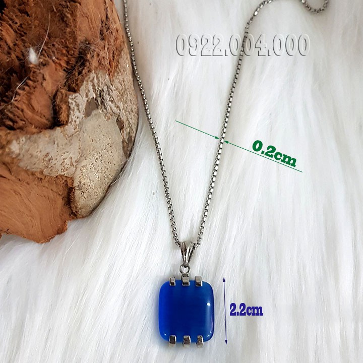 Dây chuyền mặt đá xanh dương MZ1733.