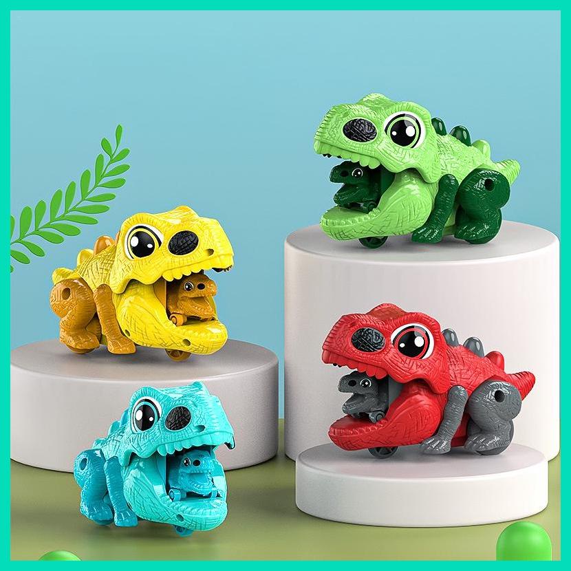 Đồ Chơi Khủng Long Kéo Xe Chạy Bằng Pin Vui Nhộn Cho Bé