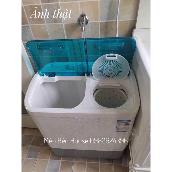 HÀNG TỐT + QUÀ TẶNG Máy giặt mini 2 lồng AUX bán tự động giặt 8kg quần áo - Máy giặt gia đình cao cấp