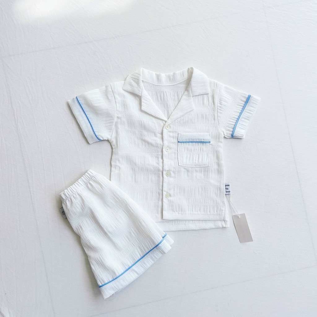 [ẢNH THẬT] Bộ Cộc Tay Pijama Pekapoo 5 Màu Chất Đũi Xốp Mềm Mát Cho Bé Yêu Namkidshop (V394)