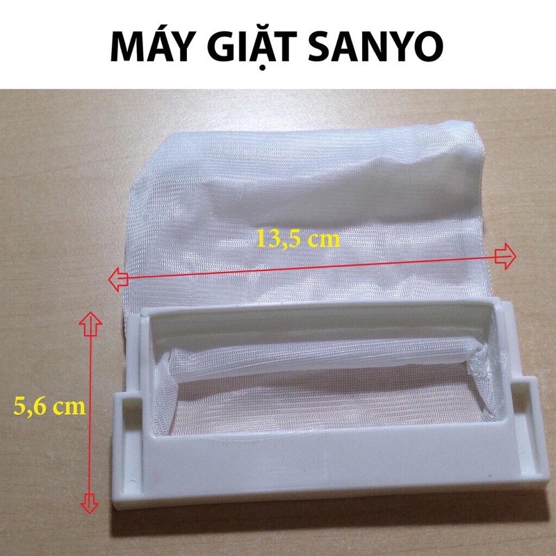 Lưới Lọc Máy Giặt Sanyo Chính Hãng 135mm* 56mm / Túi Lọc Rác Máy Giặt