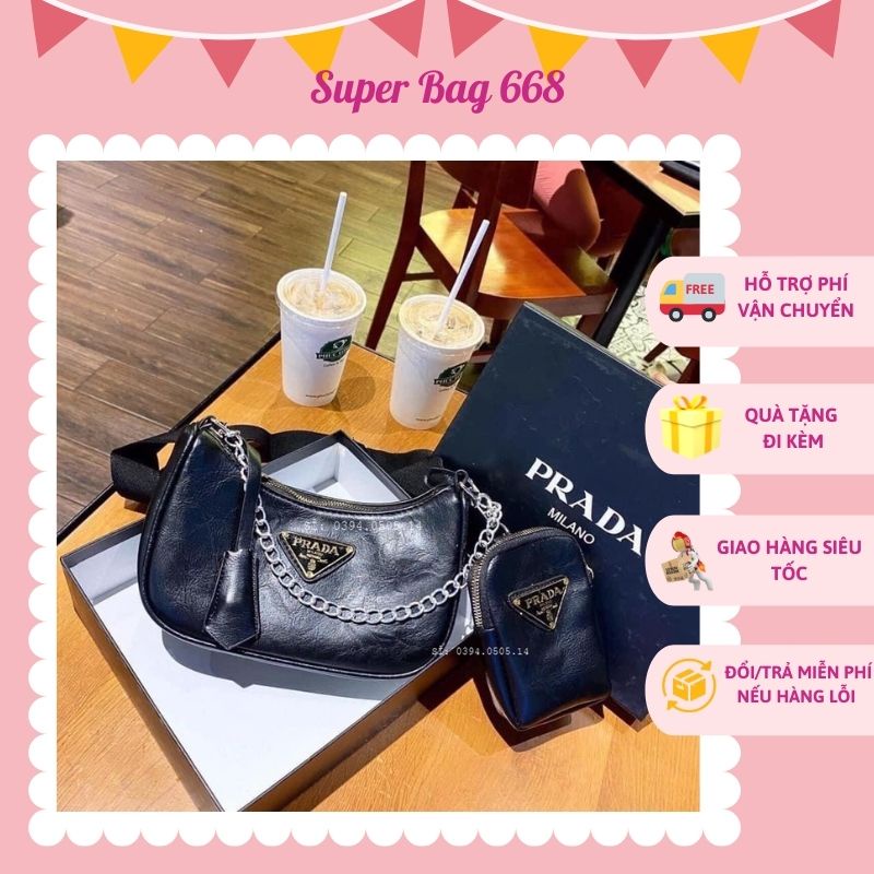 Set Túi Nữ Da Mềm Cá Tính ♥️FREESHIP♥️ Bộ 2 Túi Ví Đeo Chéo Nữ SPB 149