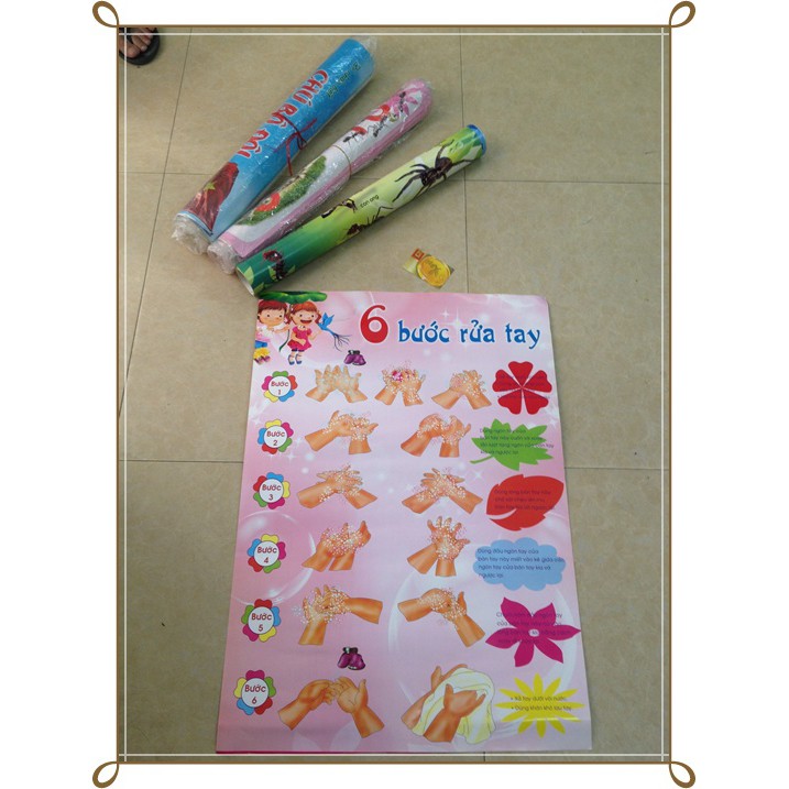 Các bước rửa tay bắt buộc cho bé mầm non