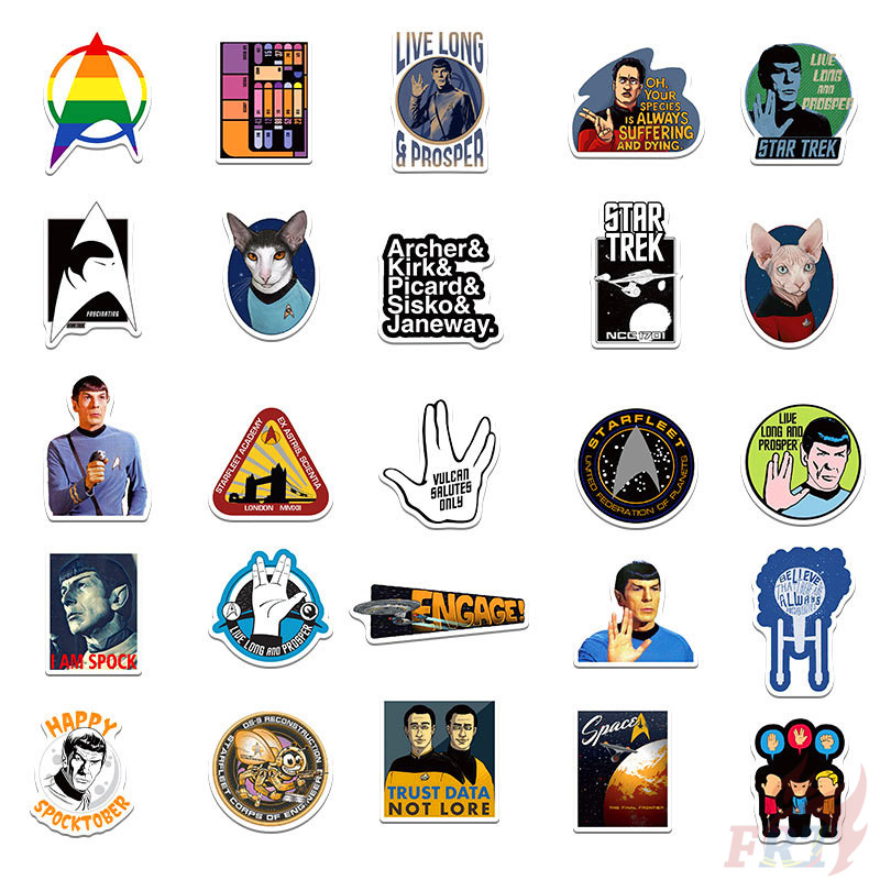 ❉ Star Trek Series 04 Stickers ❉ 50Pcs/Set DIY Fashion Luggage Laptop Skateboard Doodle Decals Stickers