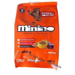 thức ăn cho mèo minino 480g