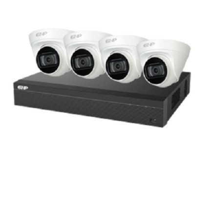 Bộ Kit 4 Camera Wifi EZ-IP Thân ngoài trời NVR1B04HC-4P/E/4-B1B20 hoặc Dome bán cầu trong nhà NVR1B04HC-4P