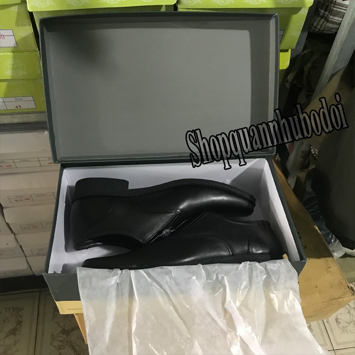 GIÀY ĐEN ĐẾ HƠI DA CỪU CAO CẤP ARMY ASECO 32 GENERALS