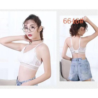 Áo lót nữ, áo bra ren hoa cài sau 6646