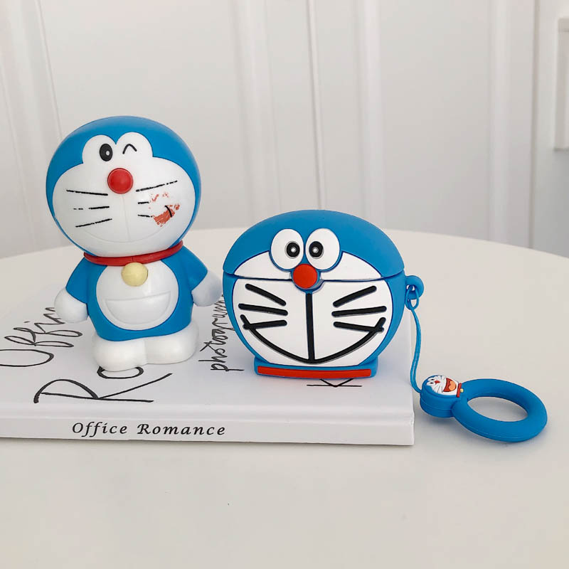 Vỏ Đựng Bảo Vệ Hộp Sạc Tai Nghe Airpods 1 / 2 Hình Doraemon